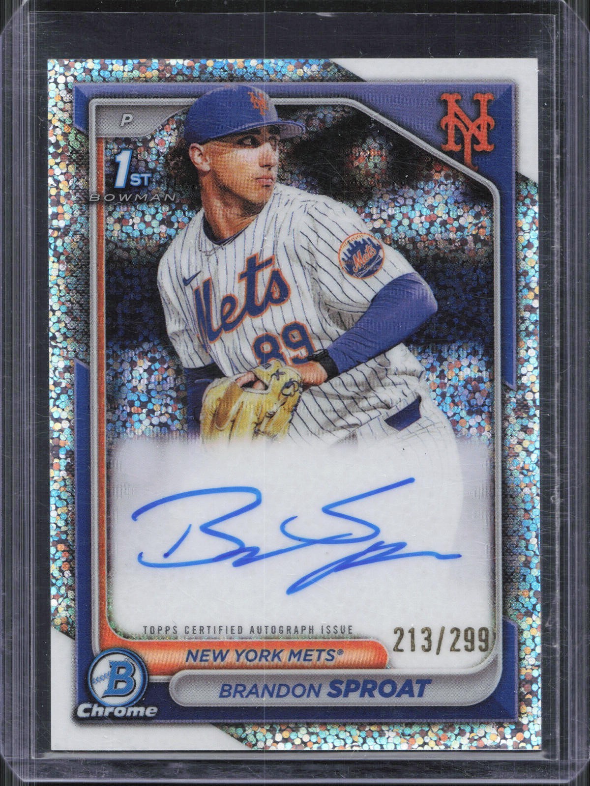 2024 Bowman Chrome Brandon Sproat 1st Speckle Refractor Auto /299