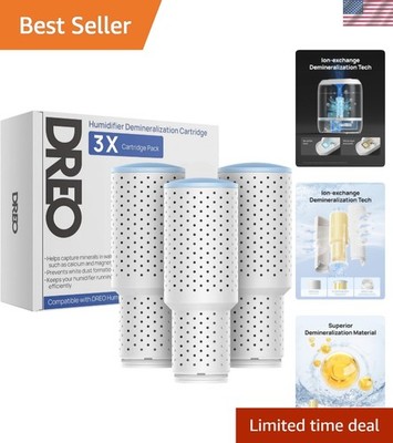 Demineralization Cartridge 3-Pack for Humidifiers, Compatible with Humidifier...