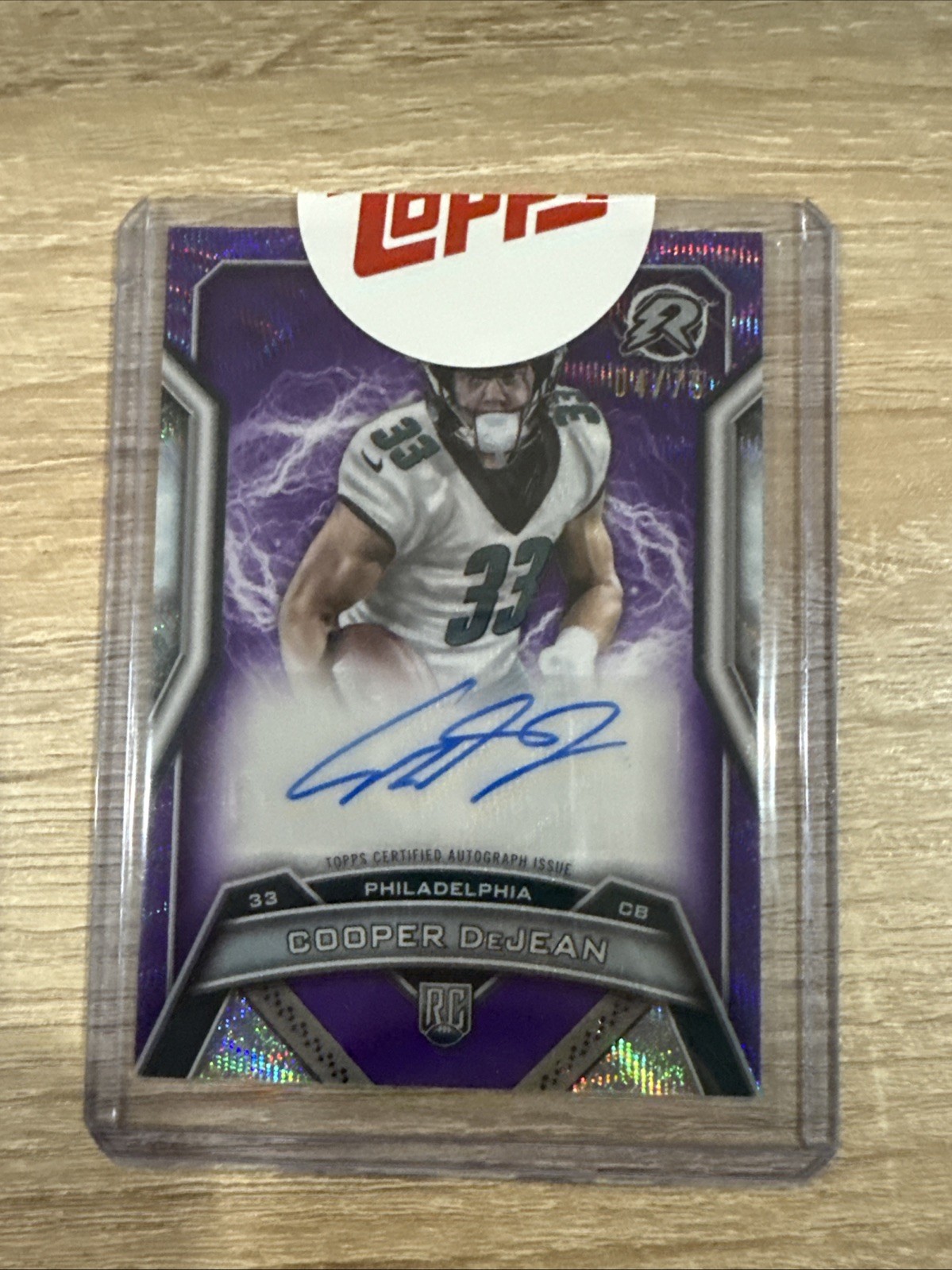 2024 Topps Resurgence - Cooper DeJean #RRS-CD Purple Surge Refractor /75 Auto