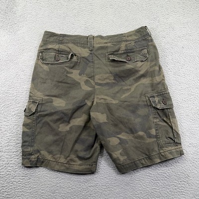 00’s Abercrombie & Fitch カーゴショーツ Sサイズ 迷彩 Abercrombie & Fitch Mens Camo Cargo Shorts Green Camouflage 34