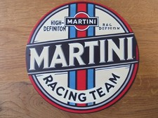 MARTINI Racing Team Porsche -  BLECHSCHILD 20x20 cm für BAR Keller Fan usw. NEU