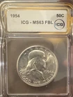 1954-D Franklin Half Dollar ICG MS63FBL-