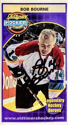 Hockey Challenge Legendary Hockey Heroes Bob Bourne AUTO NY Islanders LA Kings