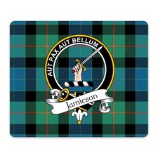 Jamieson Scottish Clan Crest Mouse Pad - Family Tartan Gift