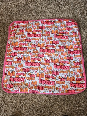 Air Jordan Baby Girl Blanket Orange Red Nike Jumpman All Over