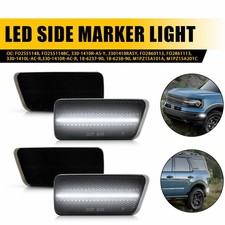 Front Rear Side Marker Light White Turn Signal Light For 21-23 Ford Bronco Sport