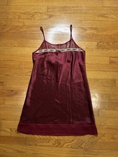 Vintage 80s Delicates Silky Satin Babydoll Short Nightgown M
