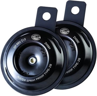 012588011 Motorcycle Series Black 12V Disc Horn Kit (Universal Fit-Set/Box)