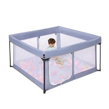 Portable Baby Playpen with Padded Floor, Foldable Play Yard for Babies and To...