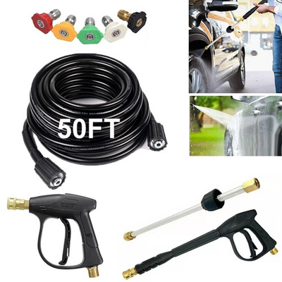 #ad High Pressure 4000PSI Car Power Washer Gun Spray Wand Lance Nozzle and Hose Kit $35.95