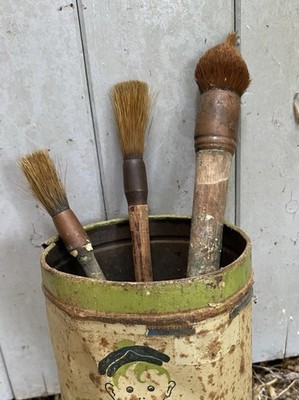 3er Set Vintage Französische Kupfer Gebänderte Pinsel #5