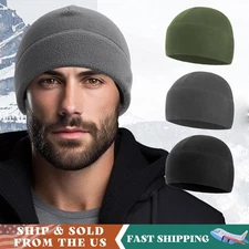 Tactical Thermal Military Warm Fleece Skull Cap Windproof Beanie Hat for Cycling