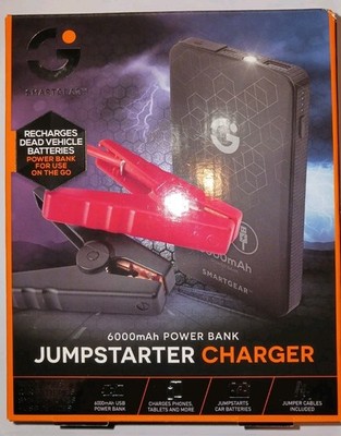 SMARTGEAR 2 IN 1 POWERBANK JUMPSTARTER CHARGER 6000 mAh - NEW