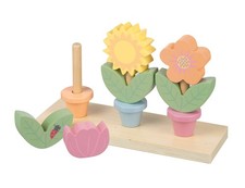 Orange Tree Toys Stacking Flower Pots – Wooden Colour & Shape Toy NEW