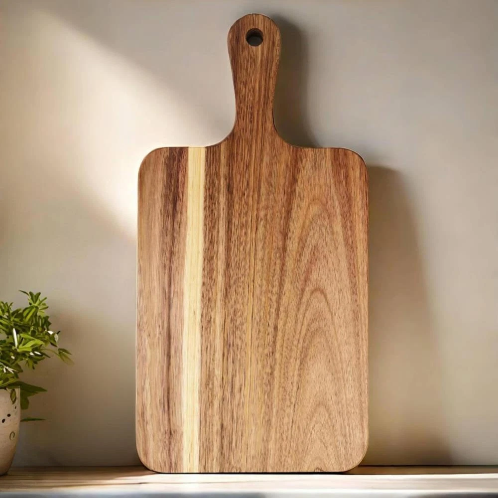 Acacia Wood Cutting Board with Handle 13.7 X 7 - Serving Board▱
Opens in a new window or tab