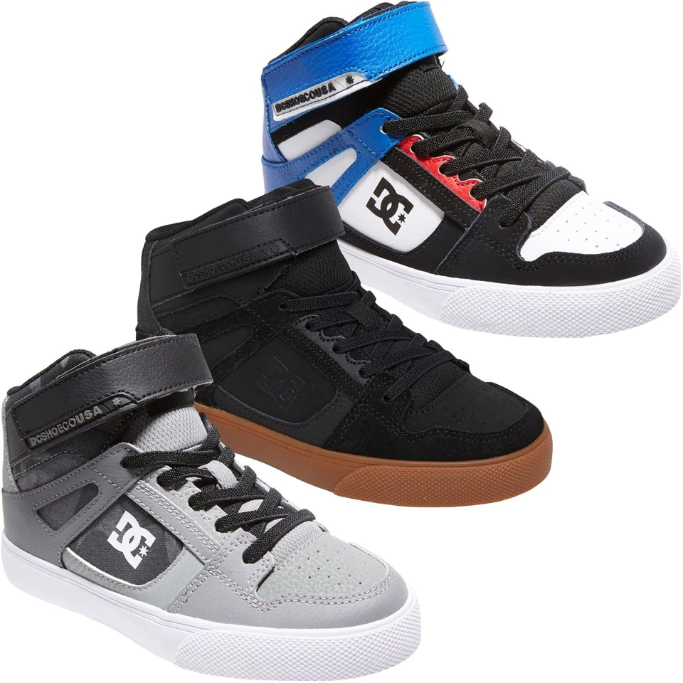 DC Shoes Pure High Top EV Gancho y Lazo Skateboarding Entrenadores Tenis Zapatos
