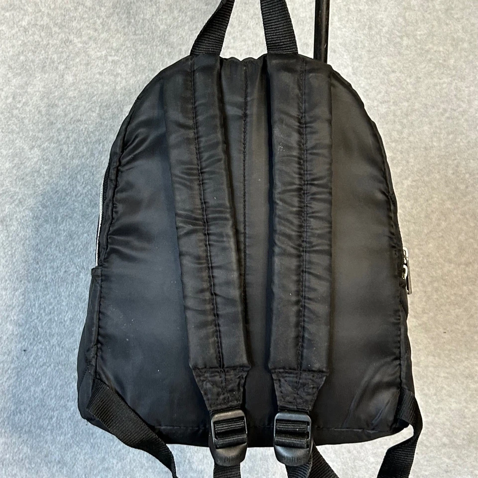 PUMA Orbital Quilted Mini Backpack Black Silver Logo Small Bag Purse Travel - Image 4 of 4