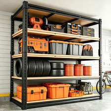 5-tier Heavy Duty Metal Shelving Unit Garage Shelves Utility Rack Adjustable