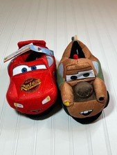 Kids Cars Lightning McQueen Mater Plush Size 2/3 Slippers