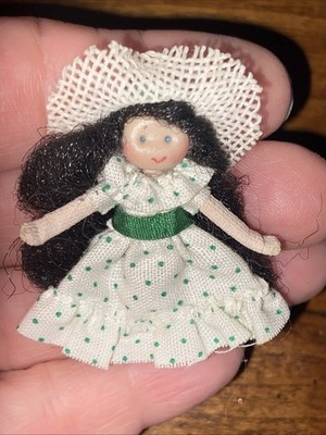 1.5  VTG Tiny Ann Anderson Mini Dolls Dollhouse 1:12 Gone W/the Wind - Scarlett