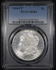 1884-CC Morgan Silver Dollar - $1 PCGS MS64 - Attractive Example!