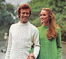 Vintage Knitting Pattern Cleckheaton Lincoln No 78 Cable Jumper Trio Knits