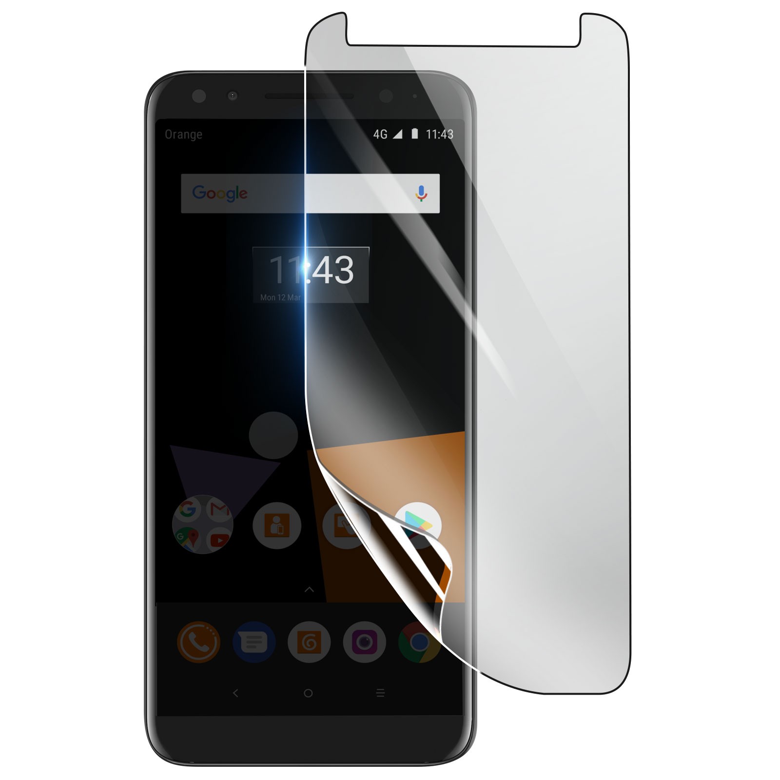 Protection hydrogel Xiaomi Mi 8 absorbant les chocs et transparente par 3mk