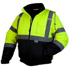 High Visibility Reflective Safety Bomber Jacket Coat Insulated Hi Vis Workwear
