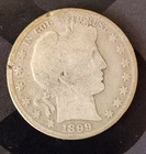 1899-P Barber Half Dollar 90% Silver Coin Fifty Cent 50c FREE SHIP Philadelphia
