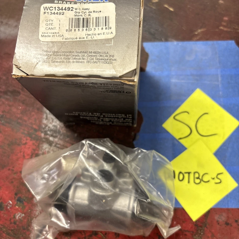 Cilindro de freno de tambor Wagner WC134492 NOS Foto 2 de 2