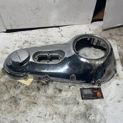 89-93 Harley Softail Dyna OEM Chrome Outer Primary Cover Clutch Housing Scraped