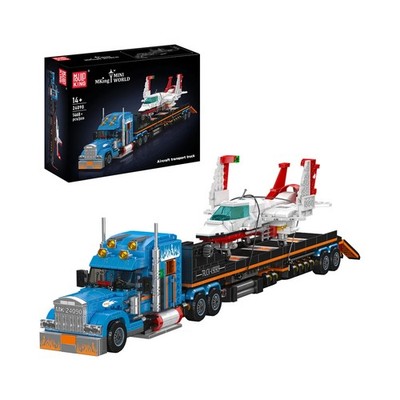 Mould King 24090 Aircraft Transport Truck with Flatbed Trailer Building Set | 1,