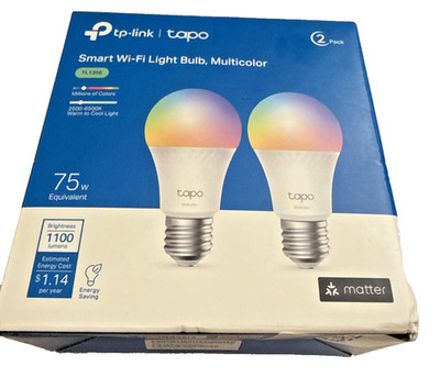 TP Link Tapo Smart LED Bulb 2 Pack E26 WiFi Multicolor Alexa Google TL135E