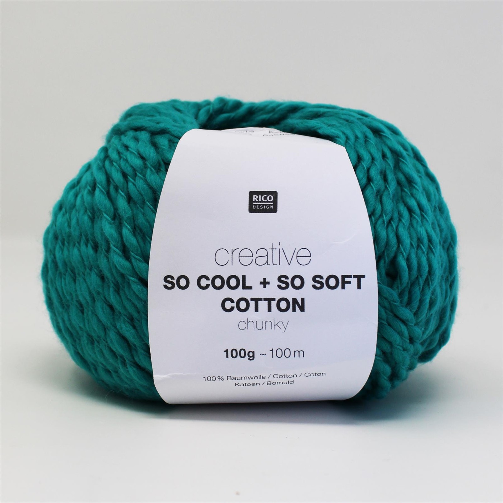 Knitting Wool Creative Vibrant Coloured Chunky Soft Hand Wash Yarn Turquoise