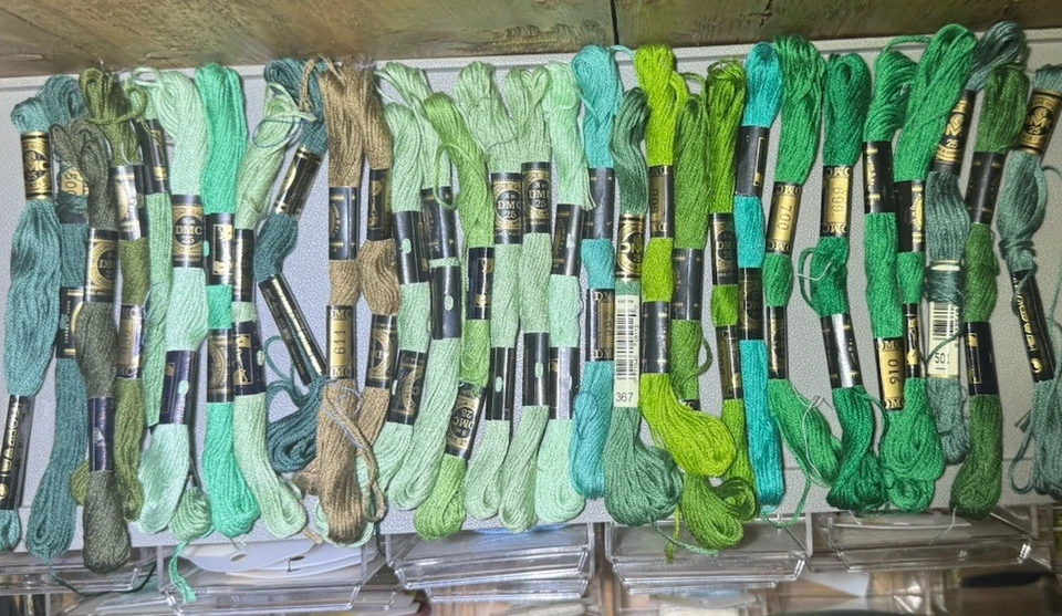 MEGA Lot DMC Embroidery Thread Floss Skeins Organizer Needles Hoop Bobbins LOOK - Image 3 of 4