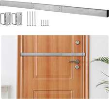 Door Security Bar 32-40" Door Stopper Barricade Brackets Kit Set  Fits Interior