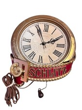 VINTAGE SCHLITZ BEER LIGHTED CLOCK 15 x 13x 4