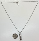 925 Sterling Silver Rhinestone Pendant Necklace 6.0g — photo 2