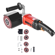 Burnishing Polishing Machine 1200W 6-Speed Electric Metal Polisher 4 Wheel