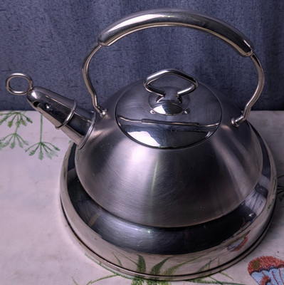 VTG Culinary Essentials Stainless Steel Tea Kettle Pot Whistling Harmonica 2.8qt
