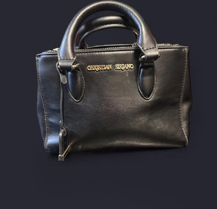 Christian Siriano Mujer Bolso de Mano Cuero Negro Bolso de Hombro Bolso Cartera Foto 2 de 4