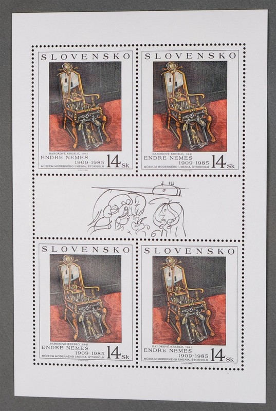 MayfairStamps Slovakia 1985 Endre Nemes 1909-1984 Art Stokholm Museum Souvenir S