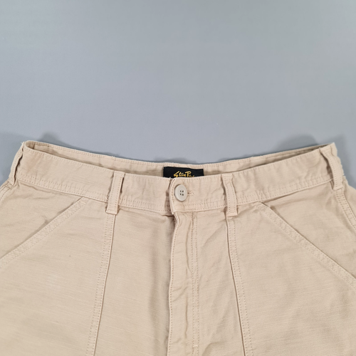 Stan Ray Fatigue Short Beige W32 Cotton Bermuda Summer Holiday - Picture 2 of 9