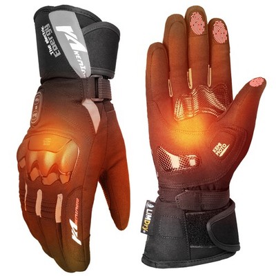 KEMIMOTO Electric Heated Gloves Winter Warm Rechargeable Touchscreen Mittens Men