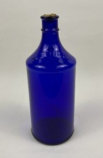 Vintage 1930's Cobalt Blue Glass Carter's Ink Bottle 32 oz Size No. 1 Master