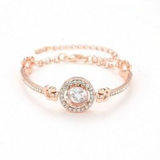 925 Silver plated Gift Couple Shinny Love Bracelet Bangle Gift