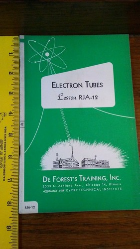 Vintage De Forest's Training Inc Lesson RJA-12 Electron Tubes - Picture 5 of 6