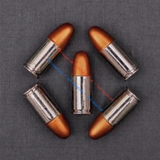 10X Biker Western Cowboy Gold Silver Bullet Leathercraft Concho 3/8"x1-1/8"