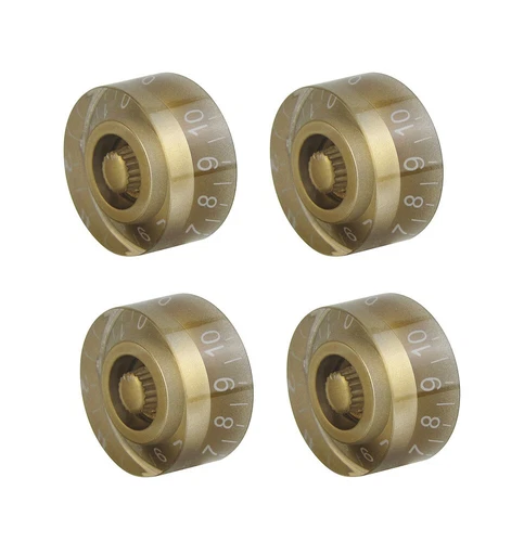 4 Gold Guitar Knobs Speed Volume Tone Control Knobs For Les Paul LP Style Guitar