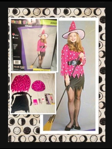 MARDI GRAS BRAND "HAGATHA THE WITCH!" WOMENS COSTUME SIZE S/L NEW! - Picture 3 of 12